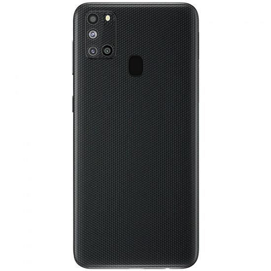 Set Folii Skin Acoperire 360 Compatibile cu Samsung Galaxy A21s (Set 2) - ApcGsm Wraps Matrix Black