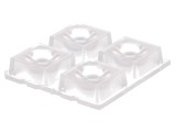 Lentilă LED pătrată transparentă 44-69&deg; 8,5mm