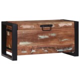 vidaXL Lăzi de depozitare, 60x30x30 cm, lemn masiv prelucrat &amp; metal