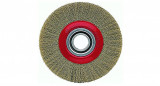 Perie tesita din sarma rasucita Bellota 50810-15018, industriala, circulara - otel alamat, lungime sarma 18 mm, diametru 150 mm - RESIGILAT