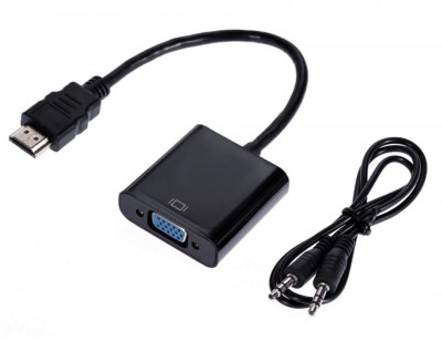 Cablu Convertor VGA+Audio La HDMI+Audio foto