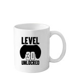 Cana din ceramica haioasa Aniversare 30 ani, alba, 330 ml, model Gamer