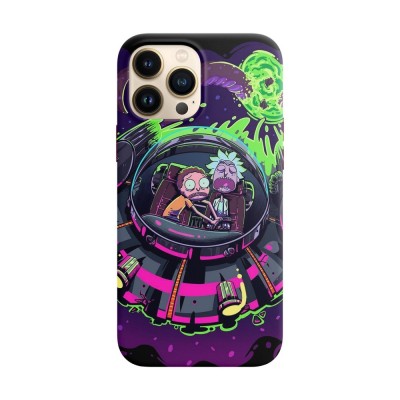 Husa compatibila cu Apple iPhone 13 Mini model Rick and Morty crashing,Silicon, Tpu, Viceversa foto