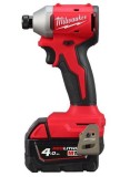 Masina de insurubat cu impact, Hex1 4 , model M18 BLIDRC-402C, 190Nm 2 x acumulator M18 B4, 1 x incarcator M12-18C