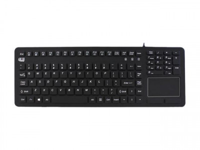 Adesso Antimicrobial Waterproof Silicon Touchpad Keyboard USB foto