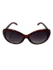 Ochelari de soare dama, Visiniu, UV400, Plastic, Negru, Oem