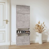 vidaXL Pantofar, gri beton, 59x17x169 cm, lemn compozit