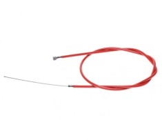 Cablu frana fata cu teaca, pentru biciclete, lungime cablu 1000mm, lungime teaca 850mm, culoare rosu