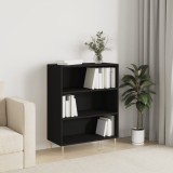 Biblioteca, negru, 69,5x32,5x90 cm, lemn compozit GartenMobel Dekor, vidaXL