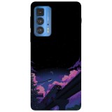 Husa compatibila cu Motorola G51 model Pixel train, Silicon, TPU, Viceversa, Transparent, Carcasa