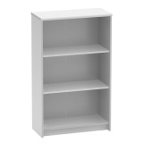 Cumpara ieftin Biblioteca din mdf alb stejar sonoma Johan 73x34x115 cm