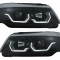 Faruri 3D LED Angel Eyes BMW Seria 3 Limousine E90 Touring E91 (03.2005-08.2008) LHD Negru Performance AutoTuning