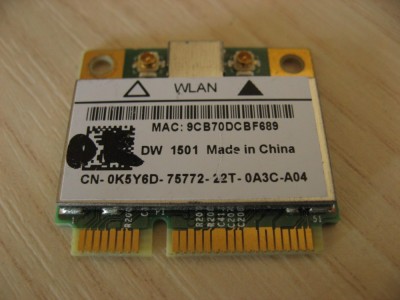 Placa wireless laptop Dell Vostro 3500, DW 1501, 0K5Y6D, Broadcom BCM94313HMG2L foto