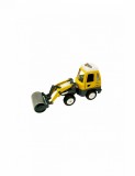 Utilaj de constructii de jucarie cu sunete si lumini 16-18 cm cilindru compactor, Goki