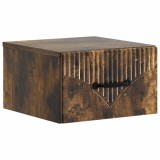 vidaXL Dulap de noapte suspendat Stejar fumuriu 34,5 x 33 x 20 cm 898945