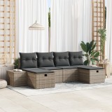 VidaXL Set de canapele pentru grădină 6 pcs Gri 55 x 62 x 69 cm