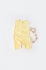 Salopeta fara maneci si pantaloni scurti - 100% bumbac organic - Galben, BabyCosy (Marime: 9-12 luni)