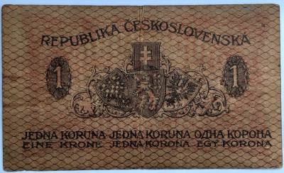 Cehoslovacia, 1 Korun 1919 foto