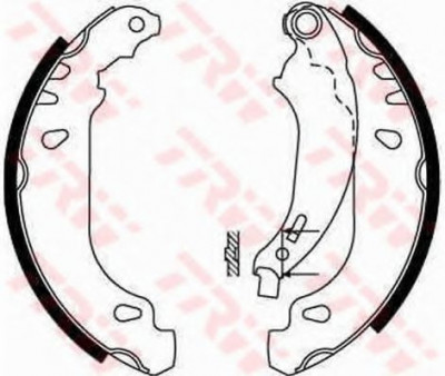 Set saboti frana RENAULT SYMBOL I (LB0/1/2) (1998 - 2008) TRW GS8669 foto