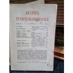 Revista Fundatiilor Regale - Anul IV 1 Iunie 1937 Nr. 6