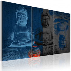 Tablou canvas 3 piese - Buddha sculptura - 120x80 cm foto