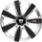 Set 4 Capace Roti GTX Carbon Gri-Negru R15, Compatibil Cu Dacia