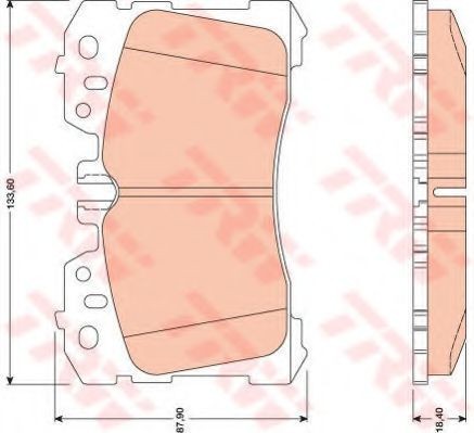 Set placute frana,frana disc LEXUS LS (UVF4, USF4) (2006 - 2016) TRW GDB3473
