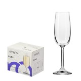 Set 6 pahare de sampanie, 170 ml, sticla transparenta, JollyMag, KRO8968