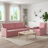 Cumpara ieftin Set de canapea 2 pcs Roz Catifea