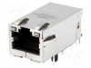 Conector RJ45 ecranat PoE cu diodă LED THT BEL FUSE