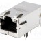 Conector RJ45 ecranat PoE cu diodă LED THT BEL FUSE