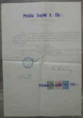 Certificat nationalitate roman din Caliacra, Balcic// Primaria R. Valcea, 1948 foto