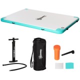 Insulă plutitoare gonflabilă Outsunny 3,04 x 2,04 m &ndash; pliabilă, antiderapantă | Aosom Romania