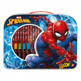 Set pentru desen, Spiderman, 34 piese, geanta transport