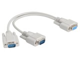 Cablu splitter D-Sub 9pin, 0,3m, gri