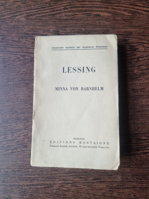Minna von Barnhelm(editie bilingva germana-franceza) - Gotthold Ephraim Lessing