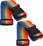 Set de 2 curele pentru troler BOBOZHONG, poliester/plastic, multicolor, 195 x 5 cm