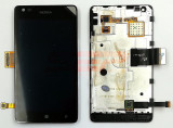 LCD+Touchscreen cu Rama Nokia Lumia 900 BLACK Original Swap