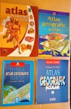 G895-Lot 4 Atlase scolare- 1 Anatomie+ 3 Geografie romanesti stare buna.