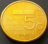 Cumpara ieftin Moneda 5 GULDEN (GULDENI) - OLANDA, anul 1989 * cod 2407 A, Europa