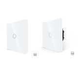 Intrerupator Touch RF433 Luxion cu Telecomanda Alb