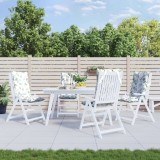 vidaXL Perne de scaun spătar &icirc;nalt, 4 buc, model frunze, textil Oxford 377657