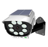 Cumpara ieftin Camera falsa cu lampa solara, 80 LED, senzor de miscare