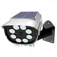 Camera falsa cu lampa solara, 80 LED, senzor de miscare