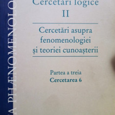 Edmund Husserl - Cercetari logice II, partea a treia (2013)