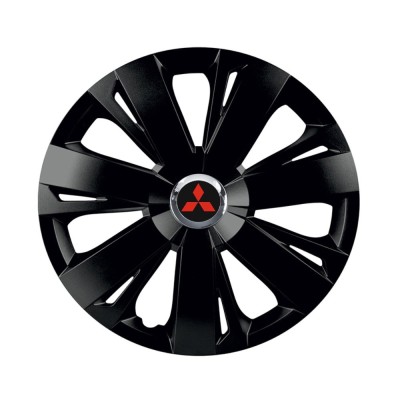 Set 4 capace roti Negre Cu Inel Cromat Energy R16 Compatibil Cu Mitsubishi foto