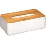 Cutie servetele 5Five Natureo cu capac detasabil, polipropilena, 26x13x9 cm, alb Household NewTrend