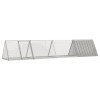 VidaXL Cușcă pentru iepuri, gri, 403,5x80,5x71 cm, oțel galvanizat