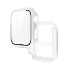 Husa de protectie Hoco 41mm cu sticla pentru Apple Watch 7/8 WS3 - Alba