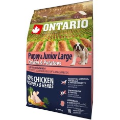 ONTARIO Puppy &amp;amp;amp; Junior Large - chicken &amp;amp;amp; potatoes 2,25kg - AMBALAJ DETERIORAT foto